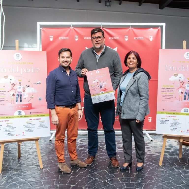 Presentación de la campaña comercial por el Día del Padre 2024 en San Bartolomé Comercio.